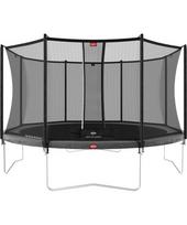 Batutas su tinklu BERG Favorit Regular 430, pilkas, su saugos tinklu Comfort
