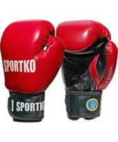 Natūralios odos bokso pirštinės SportKO PK1 - Red