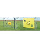Lengvai surenkami mobilūs futbolo vartai + atmušimo sienelė Spartan 213x152x76cm