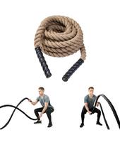 Natūrali jėgos-kovos virvė iš sizalio inSPORTline Waverope Base 9m 40mm 5,7kg
