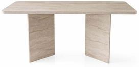 Valgomojo stalas Kalune Design Loft, travertine sp., 90 cm x 180 cm x 77 cm