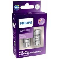 W5W PHILIPS LED Legalios PRO6000 Ultinon 6000K baltos lemputės 2 vnt. 11961HU60X2