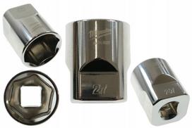 Milwaukee 1/2" 27mm šešiakampė chromuota metrinė galvutė