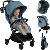Lengvas sportinis vežimėlis 5,9 kg, kompaktiškas kelioninis, sulankstomas viena ranka – Lionelo Sia Blue Sky