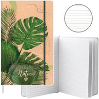 A5 formato užrašų knygutė Monstera lapų motyvu 80 lapų