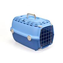 Transportavimo narvas „Horizon 1“ su metalinėmis durelėmis, 48x32x30cm, šviesiai mėlynas/mėlynas