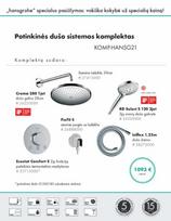 Potinkinės dušo sistemos komplektas Hansgrohe Croma 280 su termostatiniu maišytuvu