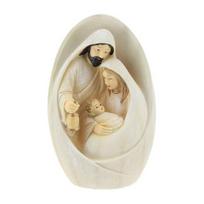 Šventoji Šeima Derva figūrėlė Gimimo Advento statula Juozapo Mergelės Marijos Jėzaus Gimimo skulptūra Namų biuro Dekoratyvinis ornamentas balta