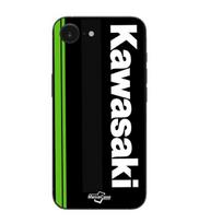 Maniacase dėklas iPhone 16E Kawasaki Floride Motociklui Marseille logotipas juoda