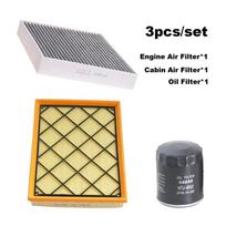 3pcs Filter Set For FORD Bronco Sport CX430 2.0T 2021 / Escape 2019 2020 Engine A/C Cabin Air Flow Oil Filter Kit JX619601AA 3pcs Set