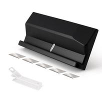 FOSHIO Aluminum Rubber Squeegee Blade Sharpener with 5pcs Carbon Steel Blade Car Tint Window Film Vinyl Wrap Scraper Trimming