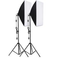 „Andoer Studio Photography Softbox“ rinkinys su 50x70 cm „Softbox“ * 2 + 2M metaliniu trikojo stovu * 2 „Live“ US Plug