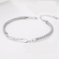 Mobius Ring Couple Bracelet Men's and Women's Simple Woven Black and White Hand Rope A Pair of Student Gifts Hand Jewelry