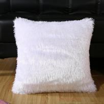Ilgas pliušinis vienspalvis blizgus aksominis dekoratyvinis pagalvės užvalkalas 43x43cm with Insert pink