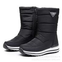 2026Winter New Women Boots Fashion Mid-calf Cotton Shoes Thickened Velvet Snow Boot Non-slip Platform Boots Botas Invierno Mujer 36