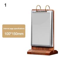 Wooden Desktop Display Stand a4/A5/A6 Dual-Sided Visibility Menu Binder Convenient T-Shaped Advertising Board Home Photo Frame beige