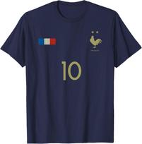 2026 JAV Kanada Meksika Pasaulio taurė Prancūzija Futbolas #10 Retro Grafinis Marškinėlis Kvėpuojantis Grynos Medvilnės Laisvalaikio Apvaliu Kaklu S
