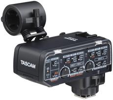 TASCAM XLR Microphone Adapter for Mirrorless Cameras for Video Audio and Streaming Video Production CA-XLR2d-F (Fujifilm Kit) - 2-Channel juoda