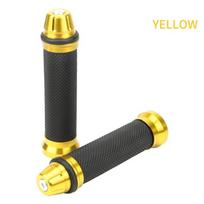Motorcycle Hand Grips Cover 22-24mm Anti Slip Aluminum Alloy with Rubber Comfort Handle for Motorbike Scooter Riders Replacement Parts auksas