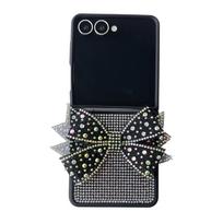 Applicable to Samsung ZFlip7 rhinestone bow bracelet case zflip6/5 folding screen oil injection all-inclusive PC protective case samsung zflip7