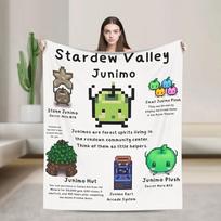 Stardew Valley Cute Jimino Knitted Blanket Farming Game Flannel Throw Blanket Sofa Decoration UltraSoft Warm Bedspread Portable 100x150cm