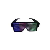 LED Glowing Glasses Love Birthday Party Sunglasses Bungee Flashing Cheer Glasses Concentrating Props įvairiaspalvis