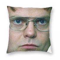 Bobble Head Joe Aka Dwight Square Pillowcase Polyester Linen Velvet Printed Zip Decorative Pillow Case Bed Cushion Cover 18 Peach skin 18*18(CM)-1Pcs