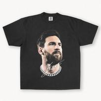 Messi Grafinis Marškinėlis – Futbolo Autografuotas Gatvės Stiliaus Marškinėlis – Aukštos Kokybės Medvilninis Unisex Marškinėlis 4XL