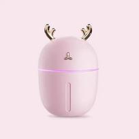 Pet USB Humidifier Mini Portable 3-in-1 Air Purifier Aromatherapy Diffuser Mute for Office Car Home Desktop rožinė