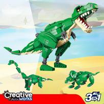 3-in-1 372pcs Tyrannosaurus Triceratops Boy Building Block Toy Gift No Box