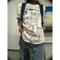 Girls Y2K Tees White Printed Long Style Retro Women's T-shirts XL balta