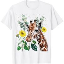 Giraffe Outfit Idea For Women Novelty Botanical Themed T-Shirt S balta