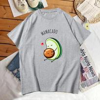 Juokingas  Mamacado  Avokadų Pora Glėbys Mielas Animacinis Grafinis Spaudinys Laisvalaikio Trumpomis Rankovėmis Mielas Maisto Mėgėjas Gatvės Drabužiai Marškinėliai 4XL