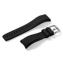 Fluoro Rubber Strap 19mm 20mm 21mm 22mm for Xiaomi huawei Samsung  Swatch MoonSwatch Universal FKM Quick Release Diving Watch Band for Seiko 20mm sidabras/juoda