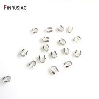 4.5x4mm 14K Gold Plated Wire Guardian Wire Protectors Loops U Shaped End Caps For Jewelry Making DIY Accessories 20 pcs