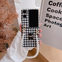 Applicable to OPPO Find N2 Flip Pearl Bracelet Folding Mobile Phone Case Thousand Birds Retro Portable Case OPPO Find N2 Flip