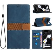 Suitable for Google Pixel 8Pro mobile phone leather case iPhone14 grid splicing matte card wallet case iPhone14 juoda