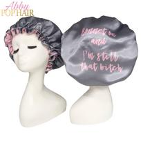Satin Silk Bonnet Reversible Double Layer Bonnet Customize Hair Bonnets