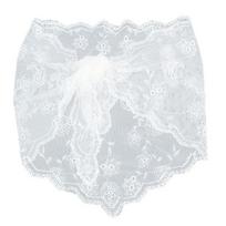 Women Floral Lace Apron Skirt Corset Waist Belt Triangular Irregular Wrap Skirt Hip Covering Sarong Scarf Fart Curtain
