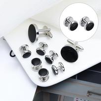 Manžetės ir sagos rinkinys Classic smokingo marškiniams Vyrams 2 Studs