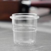 Leeseph Coffee Dosing Cup, Transparent Espresso Sniffing Mug 58mm Coffee Portafilter Dosing Cup Clear Coffee Machine Accessories gray
