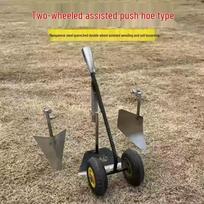 Daugiafunkcinis dviratis kultivatorius: Ravėjimas, Dirvos purenimas, Griovių kasimas, Naikinimas ir Trikampis plūgas. Thickened Reinforced Dual-Wheel Triangular Plow