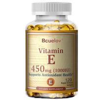 Vitamin E 450 mg (1000 IU) supports antioxidant activity and is beneficial for hair, skin, nails, and eye health. 120 capsules 120 Capsules