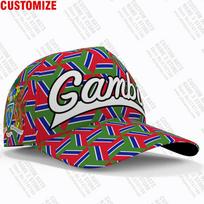 Gambia Baseball Cap Free 3D Custom Name Number Arab Team Logo Gm Hat Gmb Country Travel French Nation Arabic Islam Flag Headgear Adjustable