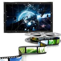 150 colių 16:9 Vidaus Lauko Plėvelės Teatras Kino Projektavimo Ekrano Užuolaida Projektorius Matinis Baltas 120 inches
