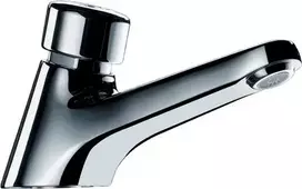 Cma Armatur CMA savaime užsidarantis 1/2 colio praustuvo vožtuvas su integruotu vandens srauto reguliavimu ir maždaug 7 sekundžių nuplovimo laiku
