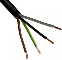 Lietkabelis OMY kabelis BVV-LL 4x1.5mm2 (juodas, 100m)