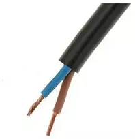 Lietkabelis OMY kabelis 2x1.0mm2 (juodas, 100m)