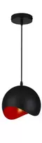 MAVIA lubinis LED šviestuvas (E27, 40 W, IP20, juodas, vidus raudonas, apvalus) GTV OS-MAV-12-DEC