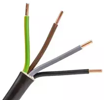 Lietkabelis CYKY 5x2.5 mm2 juodas jėgos kabelis (100m, 450/750V)